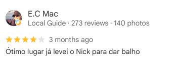 Avaliação real da BabyPet no Google